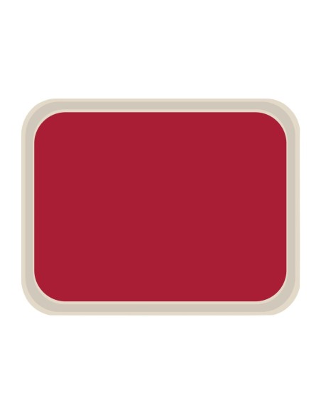 Plateau de service polyester rouge 460x360 mm - Roltex