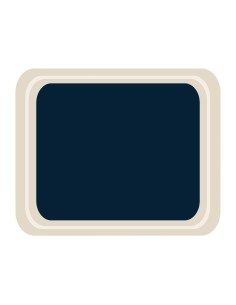 Plateau de service polyester Roltex 325x265 mm bleu