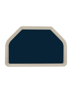 Plateau de service polyester bleu Roltex Trapèze 500x325 mm