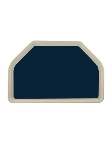 Plateau de service polyester bleu Roltex Trapèze 500x325 mm