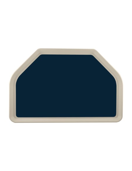 Plateau de service polyester bleu Roltex Trapèze 500x325 mm