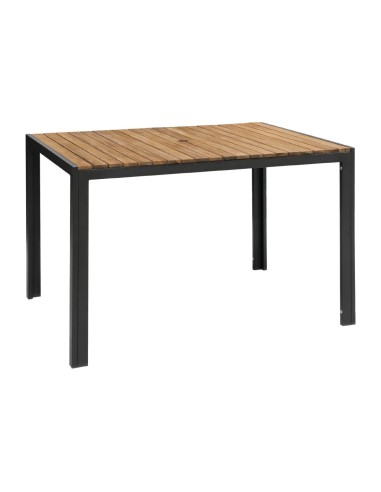 Table Bolero 120 cm en acier et acacia - Design industriel