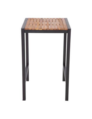 Mange-debout carré Bolero 60 cm - Acier & acacia