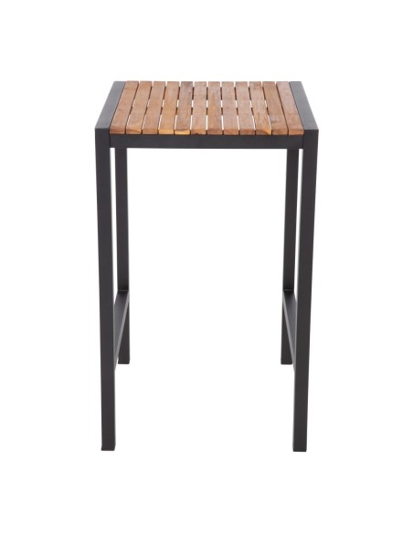 Mange-debout carré Bolero 60 cm - Acier & acacia
