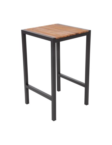 Mange-debout carré Bolero 60 cm - Acier & acacia