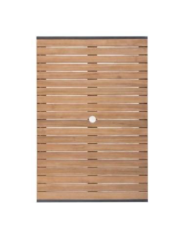 Table Bolero 120 cm en acier et acacia - Design industriel