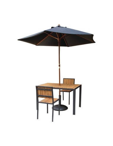 Table Bolero 120 cm en acier et acacia - Design industriel