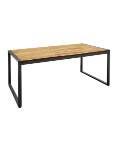 Table industrielle rectangulaire Bolero 180 cm - Acacia & acier