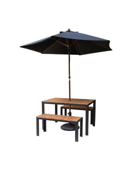 Table Bolero 120 cm en acier et acacia - Design industriel