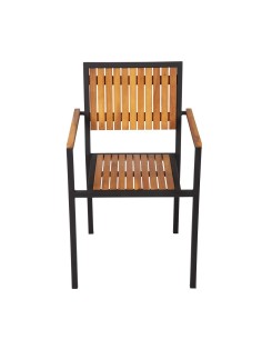 Fauteuils en acier et acacia Bolero - lot de 4 2