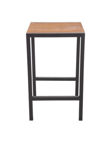 Mange-debout carré Bolero 60 cm - Acier & acacia
