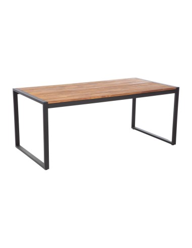 Table industrielle rectangulaire Bolero 180 cm - Acacia & acier