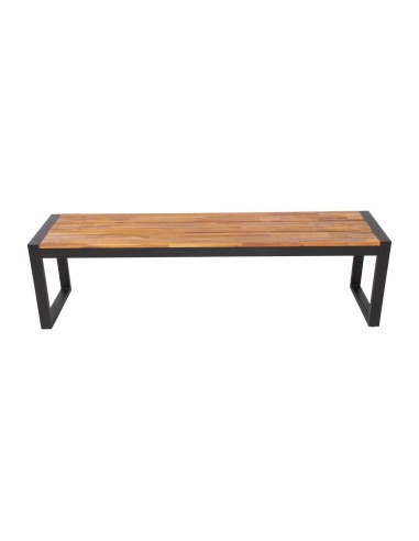 Bancs industriels acier & acacia Bolero 160 cm - lot de 2