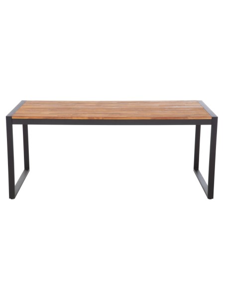 Table industrielle rectangulaire Bolero 180 cm - Acacia & acier