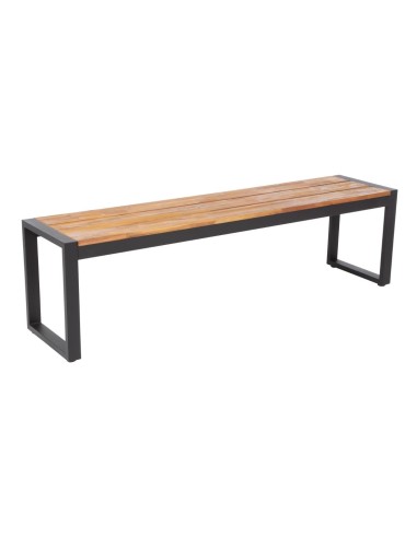 Bancs industriels acier & acacia Bolero 160 cm - lot de 2