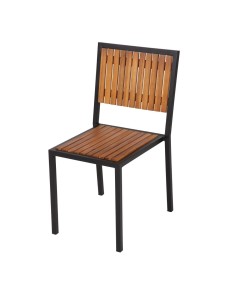 Chaises acier et acacia Bolero - lot de 4 2