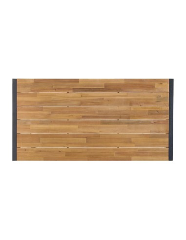Table industrielle rectangulaire Bolero 180 cm - Acacia & acier