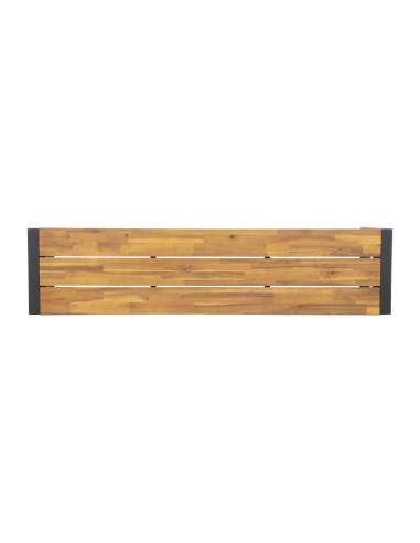 Bancs industriels acier & acacia Bolero 160 cm - lot de 2