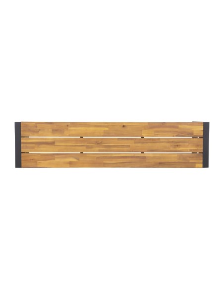 Bancs industriels acier & acacia Bolero 160 cm - lot de 2
