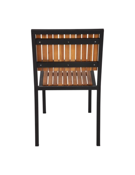 Chaises acier et acacia Bolero - lot de 4