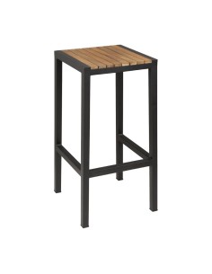 Tabourets de bar en acier et acacia Bolero - lot de 2
