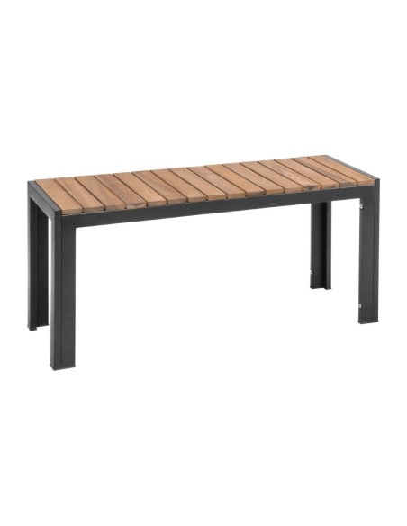 Bancs acier et acacia Bolero 100 cm - Lot de 2