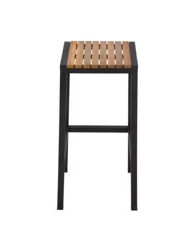 Tabourets de bar en acier et acacia Bolero - lot de 2