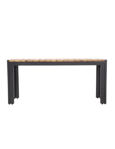 Bancs acier et acacia Bolero 100 cm - Lot de 2
