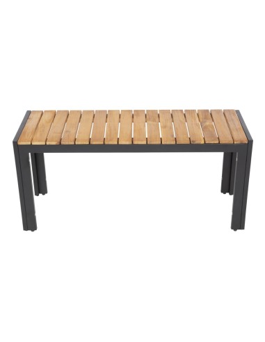 Bancs acier et acacia Bolero 100 cm - Lot de 2
