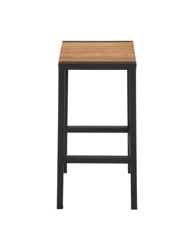 Tabourets de bar en acier et acacia Bolero - lot de 2