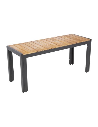 Bancs acier et acacia Bolero 100 cm - Lot de 2