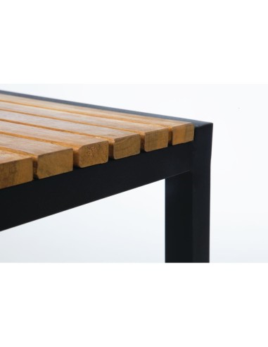 Tabourets de bar en acier et acacia Bolero - lot de 2