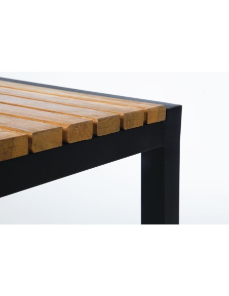 Tabourets de bar en acier et acacia Bolero - lot de 2