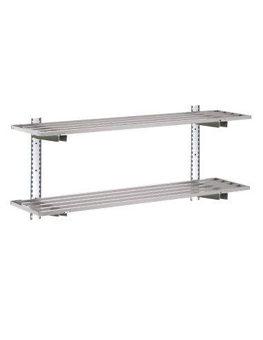 Etagère murale ajourée inox 1400x400 mm - Gastro M