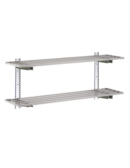 Etagère murale ajourée inox 1400x400 mm - Gastro M