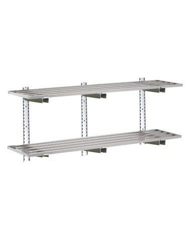 Etagère murale ajourée inox 1400x400 mm - Gastro M