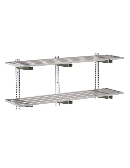 Etagère murale ajourée inox 1400x400 mm - Gastro M