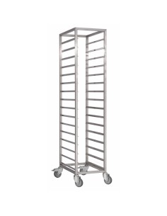 Chariot à glissières inox Gastro M GN 1/1 - 18 niveaux
