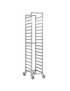 Chariot inox Gastro M 18 niveaux 650x460x1800 mm