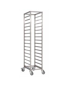 Chariot à glissières inox Gastro M GN 2/1 - 18 niveaux