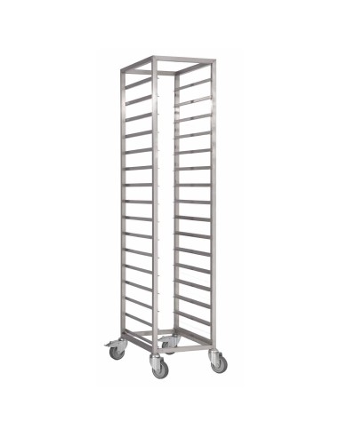 Chariot à glissières inox Gastro M GN 2/1 - 18 niveaux