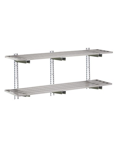 Etagère murale ajourée inox Gastro M 1500x400 mm