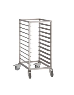 Chariot à glissières inox Gastro M GN 1/1 - 10 niveaux