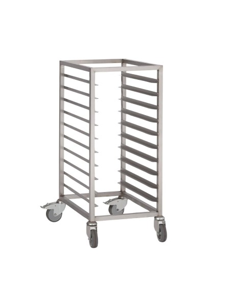 Chariot à glissières inox Gastro M GN 1/1 - 10 niveaux