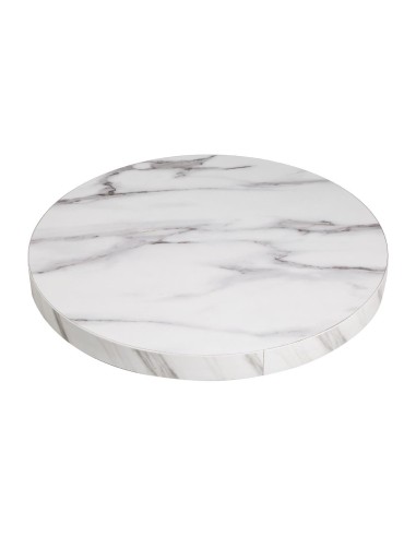 Plateau rond Bolero 600 mm effet marbre - 48 mm