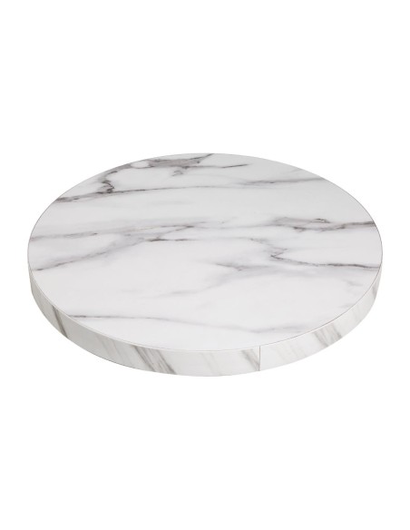 Plateau rond Bolero 600 mm effet marbre - 48 mm