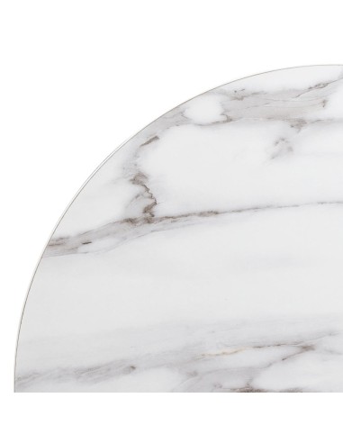 Plateau rond Bolero 600 mm effet marbre - 48 mm