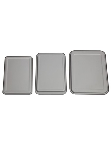 Lot de 3 plaques de cuisson antiadhésives Nisbets Essentials