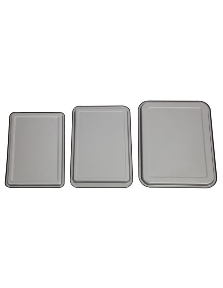Lot de 3 plaques de cuisson antiadhésives Nisbets Essentials