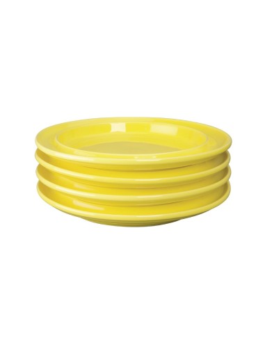 Assiettes Heritage Olympia jaunes 253 mm - lot de 4
